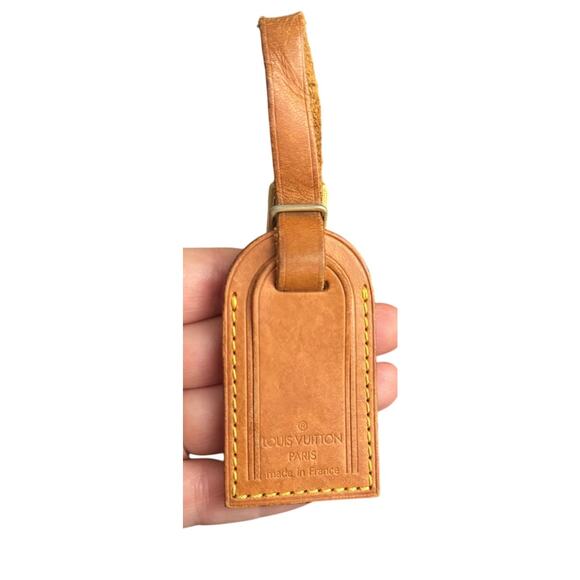 Authentic Louis Vuitton Vachetta Leather Luggage Tag SN908 - Picture 1 of 4